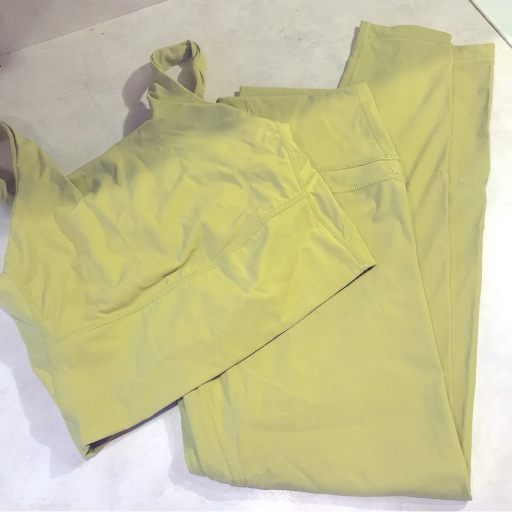CRZ Yoga matching set, lemon vibe, small pants, Xsmall top. Runs big.